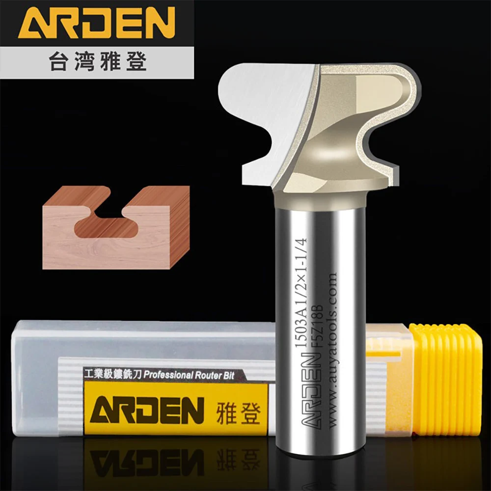 ARDEN Woodworking Door Frame Handle Drawer Finger Bit Carbide Lock Hole Slotting Router Bits Two Arc Nail Milling Cutter
