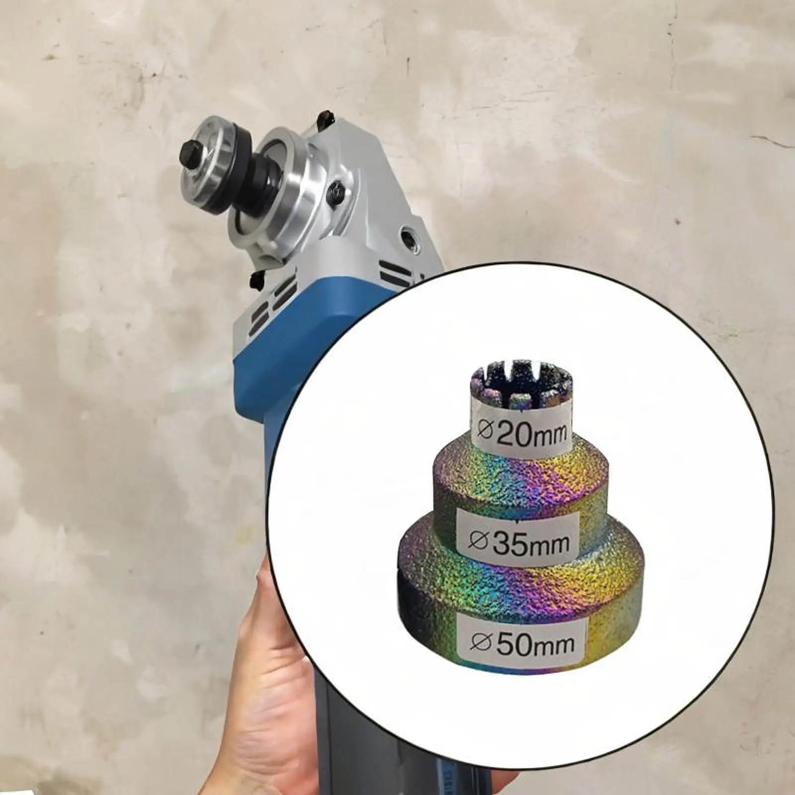 

20-50mm Beveling Chamfer Bit Three-step Hole Expander Multipurpose Angle Grinder Bit for Porcelain Masonry Marble Granite