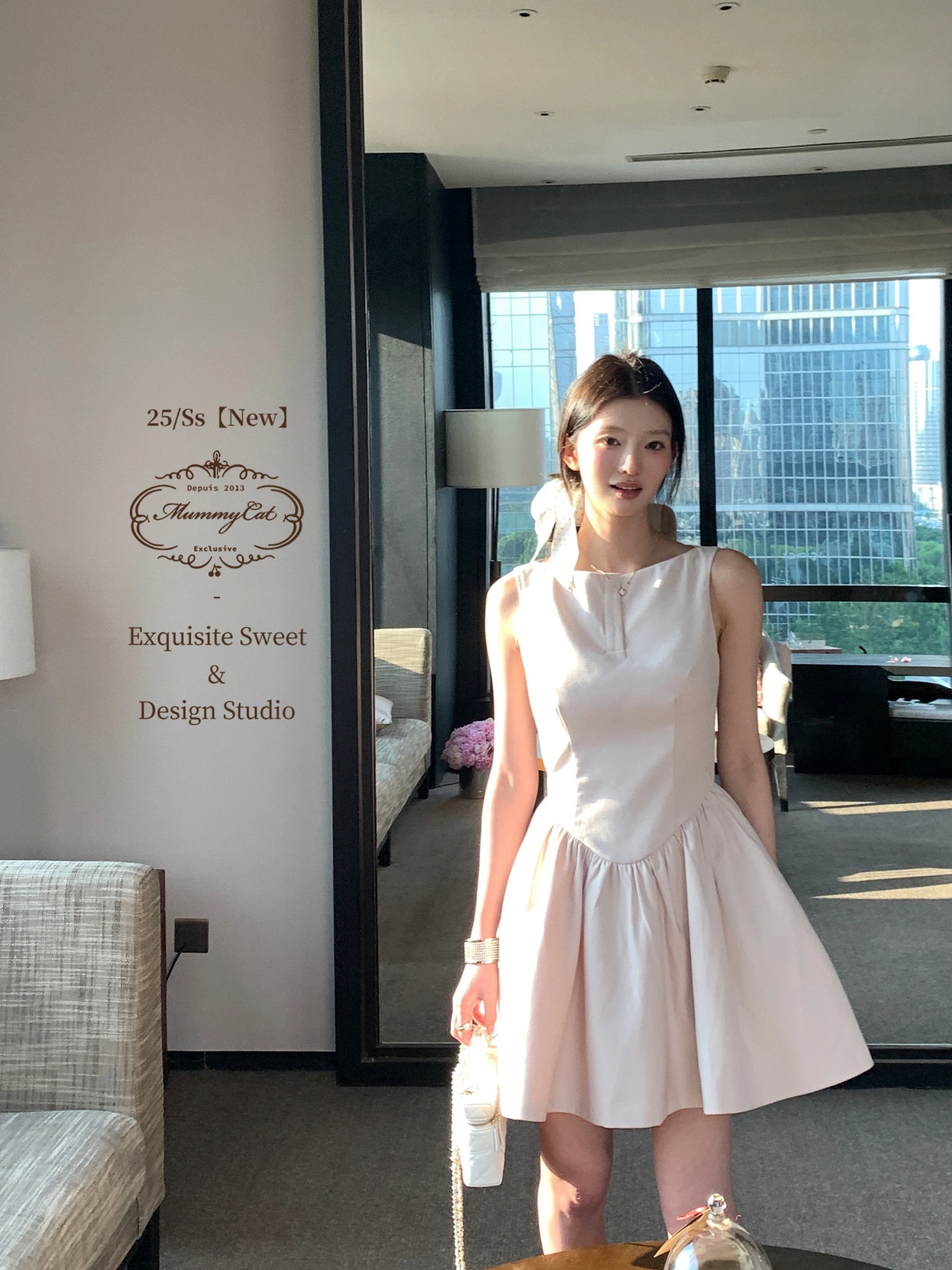 

Ele Svel Mummy Dr New Arrival Japanese Sle Long Dr High Waist A-Line Skirt Polyester Fabric Daily Wear