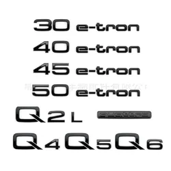 O tronco preto do brilho alinha o emblema, emblemas para Audi Q2, Q2L, Q3, Q4, Q5, Q6, Q7, Q8, Q8L, 30, 35, 40, 45, 55, E-tron 45, etron 50etron