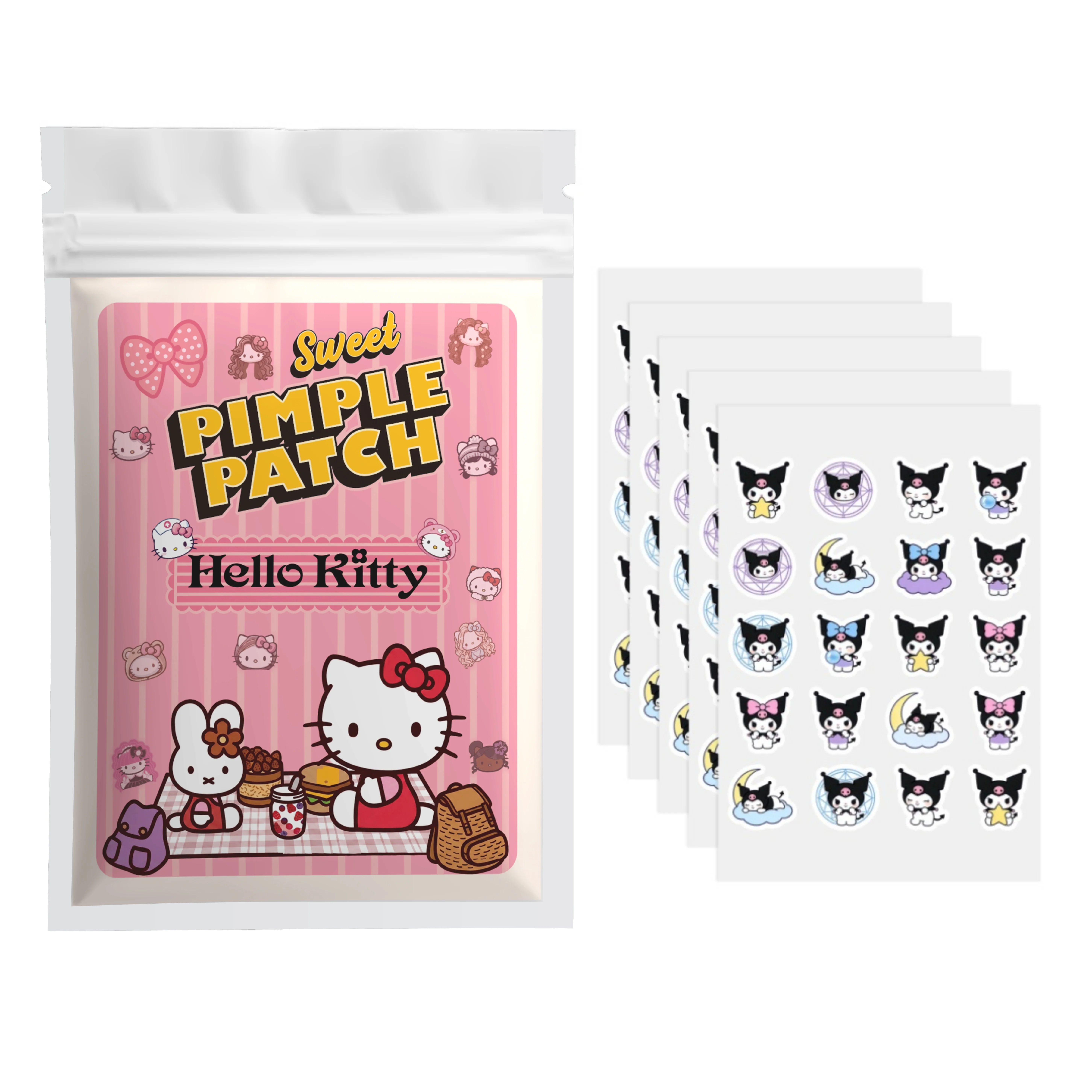 40/100PCS hello kitty Acne patches, facial acne patches, hydrogel acne removal patches, concealer