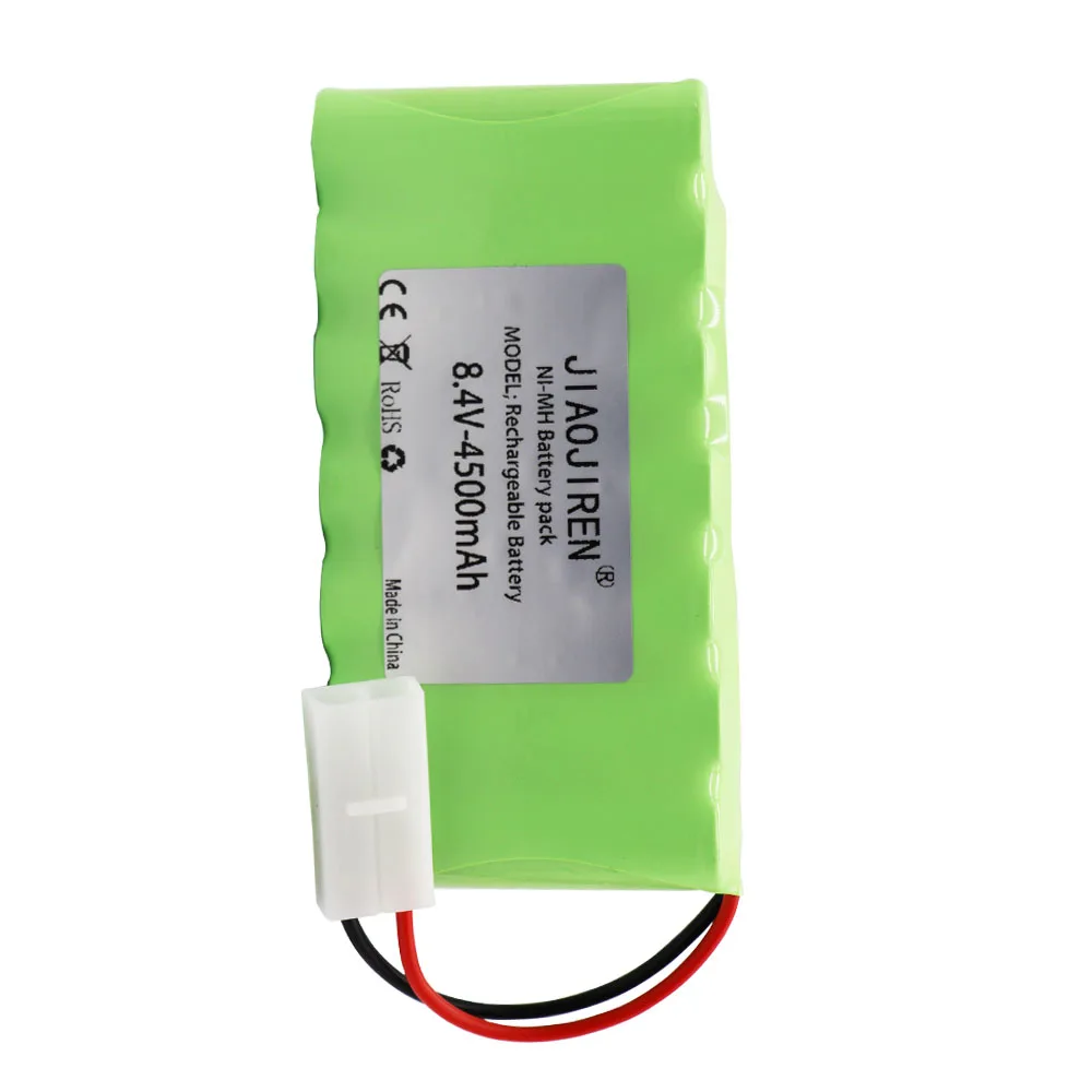 แบตเตอรี่ NiMH 8.4V 4500mAh สำหรับของเล่น RC รถถังรถไฟหุ่นยนต์เรืออัพเกรดแบตเตอรี่ NiMH 2400mAh 8.4V แบตเตอรี่แบบชาร์จไฟได้