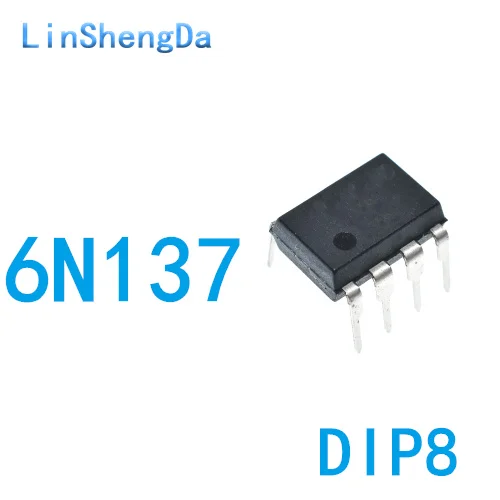 10PCS DIP8 high-speed optical coupling 6N137 EL6N137 A6N137 straight plug 8-pin