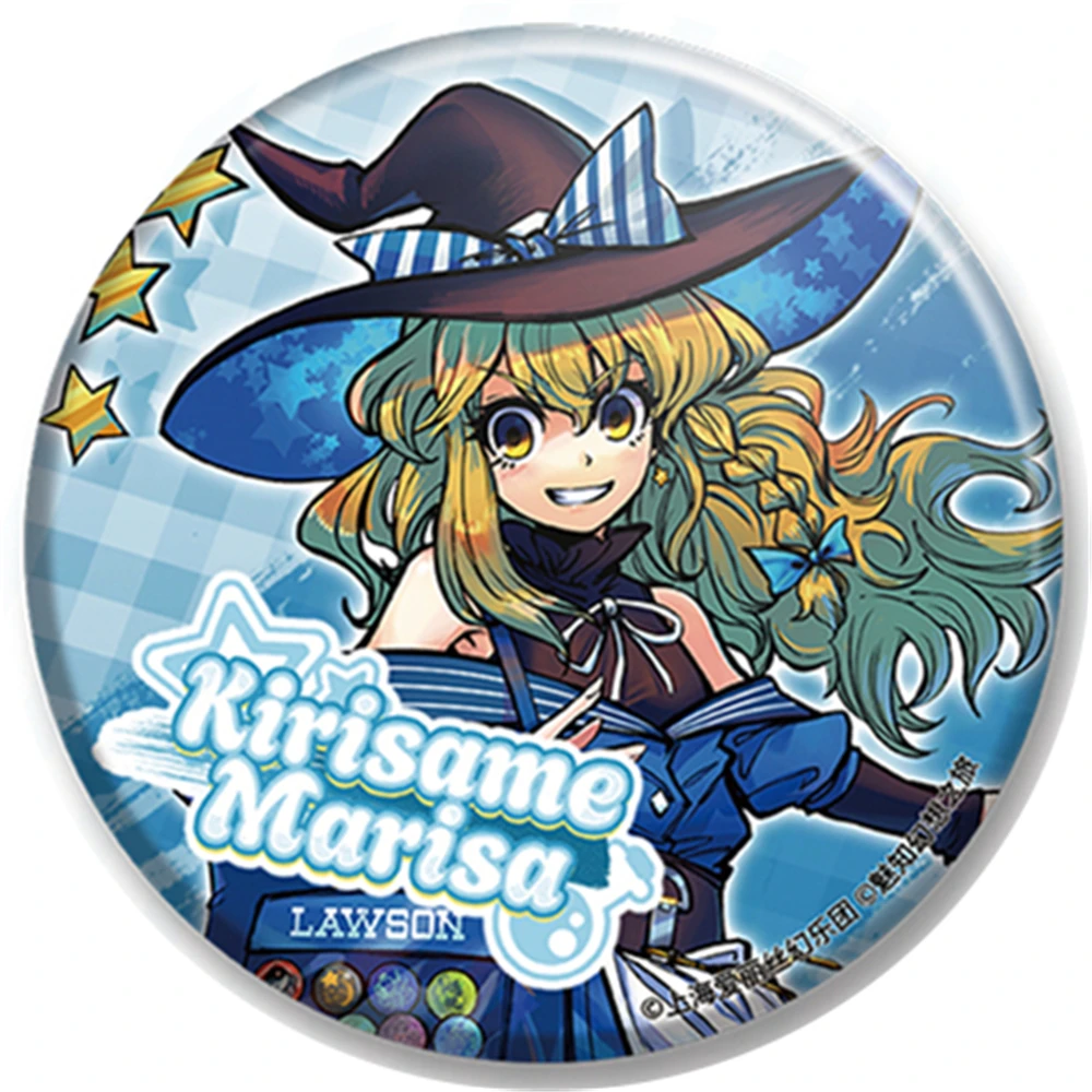Anime da 58 mm ‌ Progetto Touhou ‌   Hakurei Reimu Patchouli Conoscenza Shameimaru Aya COSTUME Cosplay Distintivo Spilla SPTE Spilla in banda stagnata