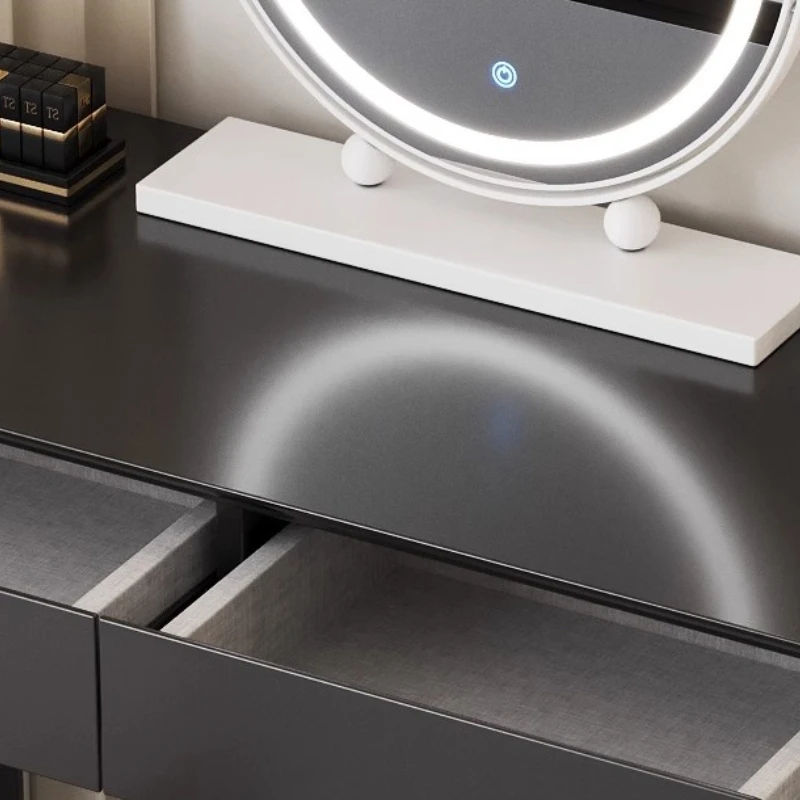 Bedroom Vanity Dressing Table with Mirror & Stool - usage example