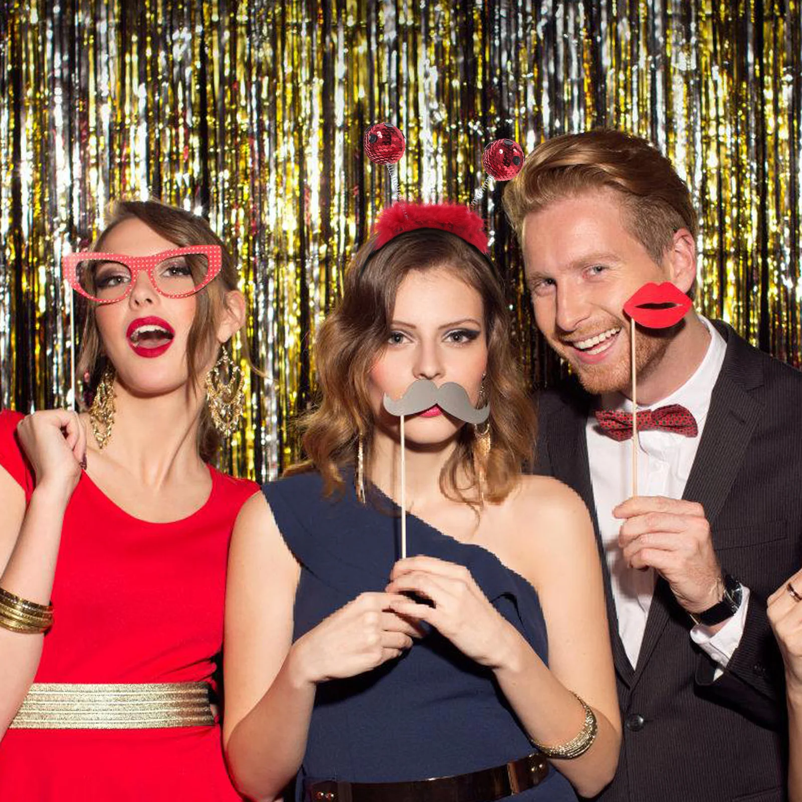 

1 шт., повязка на голову с блестками, красный вечерние аксессуары для волос для детей, весенний день рождения, Рождество, косплей