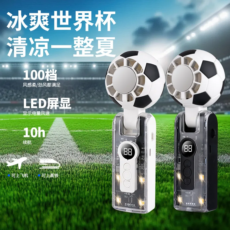 New Ice Cooling Spherical Handheld Fan 100 Speed Adjustable Portable USB Rechargeable Mini Fan