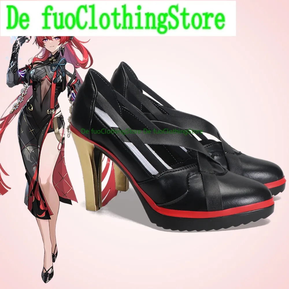 Defuo Store Cosplay Shoes Boots Fashion Trends Ganlin Role-playing Games Anime Props Boots Halloween Party Performance Shoes