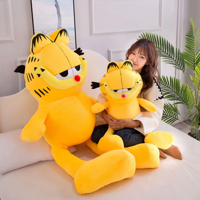 40Cm Kawaii Garfield Baby peluche bambola Pp cotone riempito cartone animato grande gatto Anime bambola letto cuscino cuscino lombare regalo di