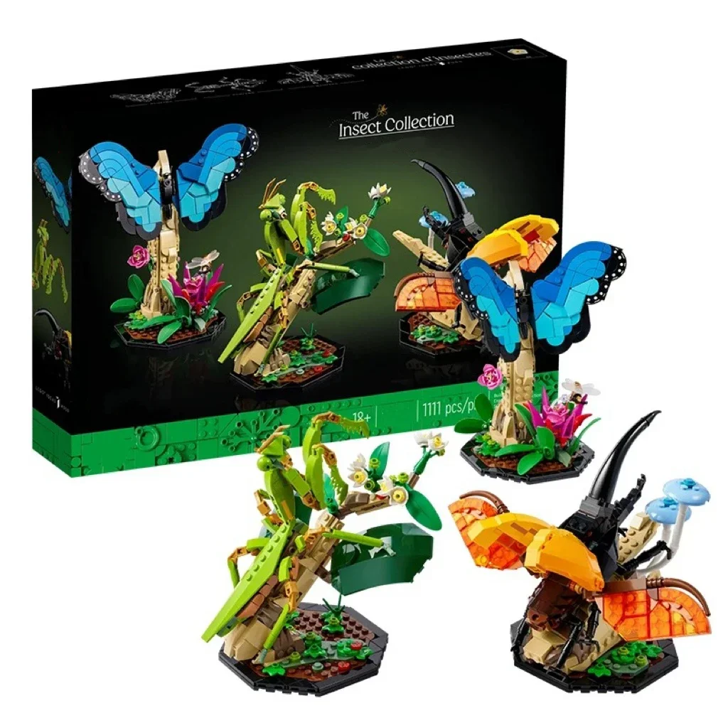 Miniso Disney 1111PCS Ideas 21342 Insect Collection Animal Model Butterfly Beetle Building Blocks Diy Children Puzzle Toy  Gifts