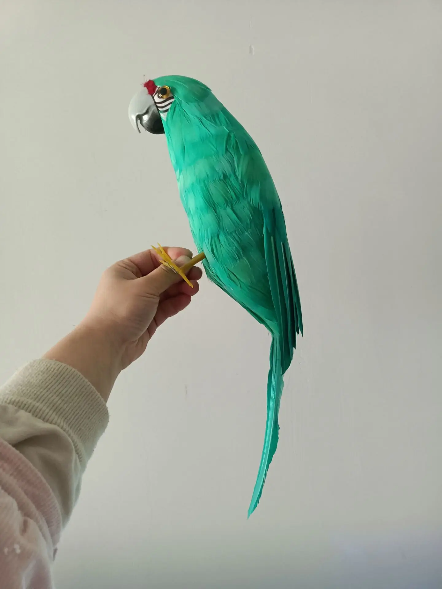 

new simulation foam&feather green parrot model garden decoration gift about 42cm p2693