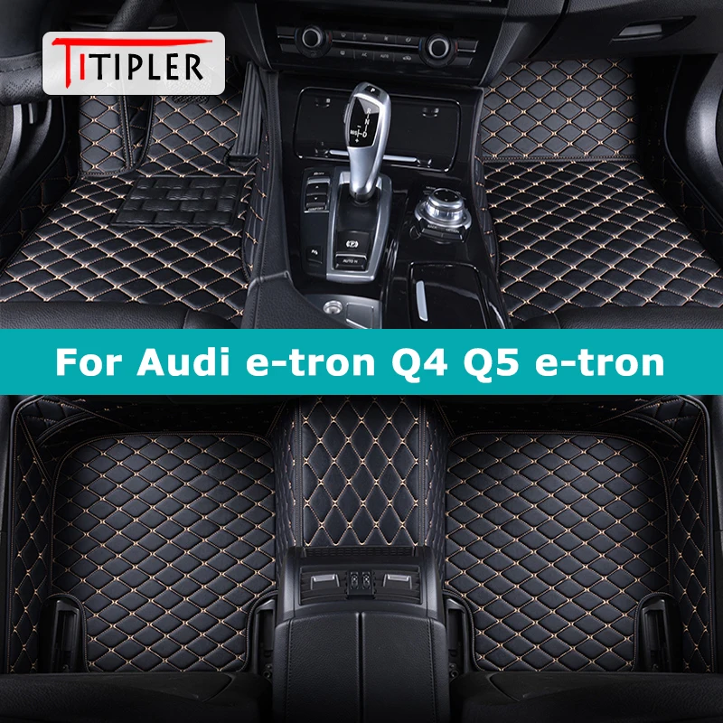 TITIPLER Custom Car Floor Mats For Audi Etron Q4 e-tron Q5e-tron Auto Carpets Foot Coche Accessorie