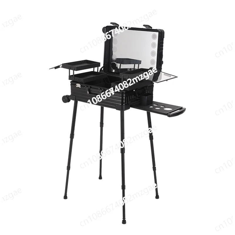 

22-дюймовый профессиональный косметичка со светодиодной подсветкой, Bluetooth затемнения, косметический органайзер большой емкости для макияжа