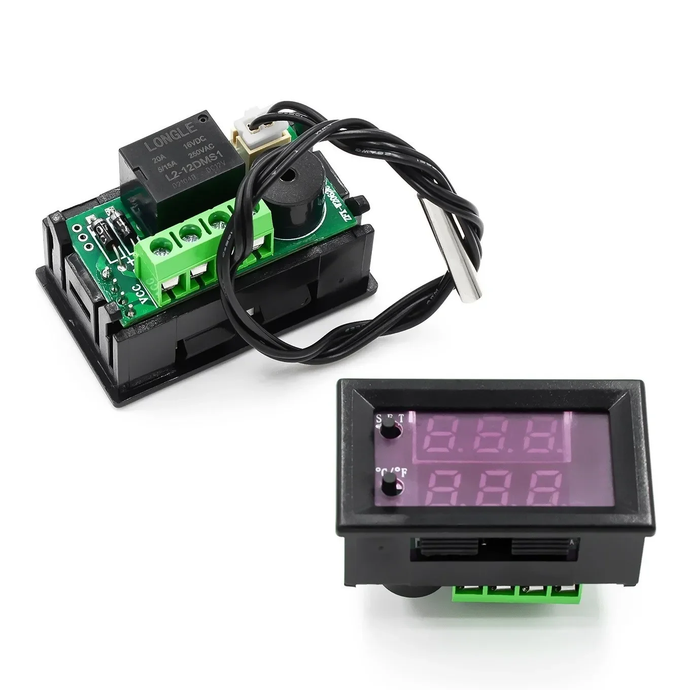 

Microcomputer digital thermostat electronic W1209WK 12V red blue adjustable Fahrenheit/Celsius conversion