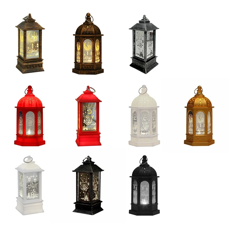 1 Piece Eid Mubarak Led Lantern Ornaments Ramadan Lantern Nightlight Lighting Home Decorations Ramadan Festival Party Gifts,C