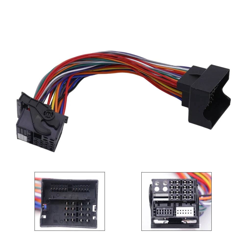 PQ Extension Cable 23cm 60cm 40 pins Quadlock for VW MIB Radio Passat Polo for AUDI A4 TT for SKODA Octiava Kodiaq