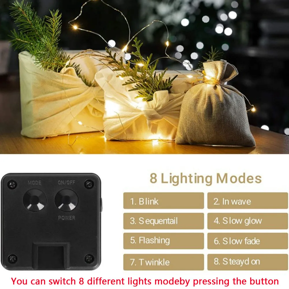 Outdoor Solar LED Light, Lâmpada Festoon para Jardim, Fairy Light String, Decoração de Natal impermeável, 32M, 300LEDs