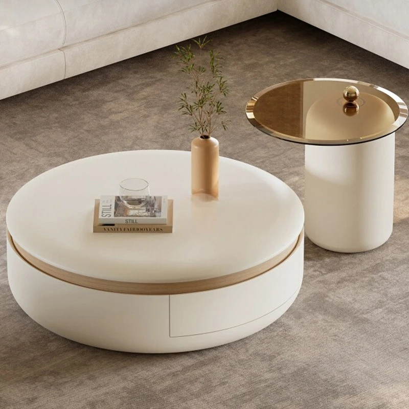 

Набор журнальных столиков в скандинавском кремовом стиле, современный минималистичный центральный журнальный столик для гостиной, дизайнерская роскошная мебель для дома FYCT