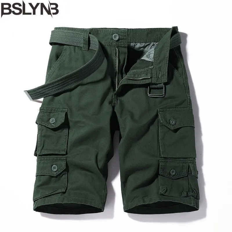 

High Quality Men's Cargo Shorts Man Pockets Summer Bermuda Workwear