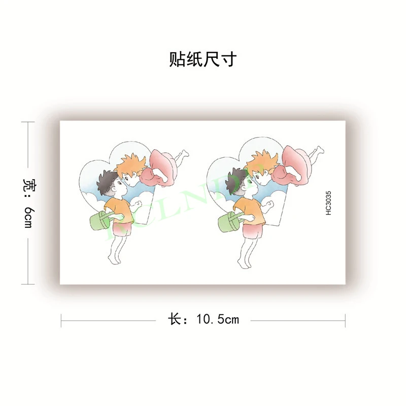 Waterproof Temporary Tattoo Sticker Anime Cartoon Kids Sea Love Pattern Flash Tatoo Fake Tatto Body Art for Woman Men