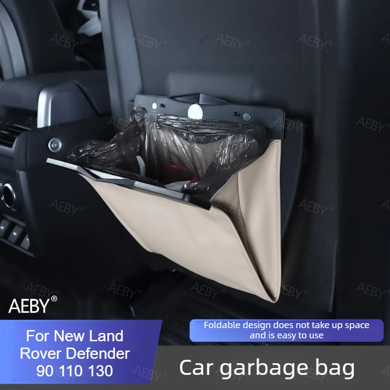 For New Land Rover Defender 90 110 130 Car window hanging garbage bag foldable Multi functional trash can Waterproof suspension
