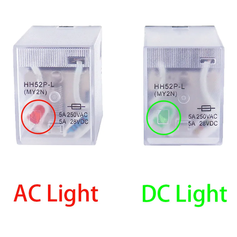 MY2P HH52P MY2NJ DPDTMiniature Coil Generalelectromagnetic intermediate relay switch withSocket Base LED AC  DC