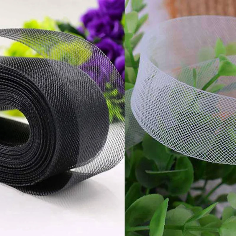 50Mm 50Yards Flat Stiff Plain Mesh Braid For Sewing Accessories