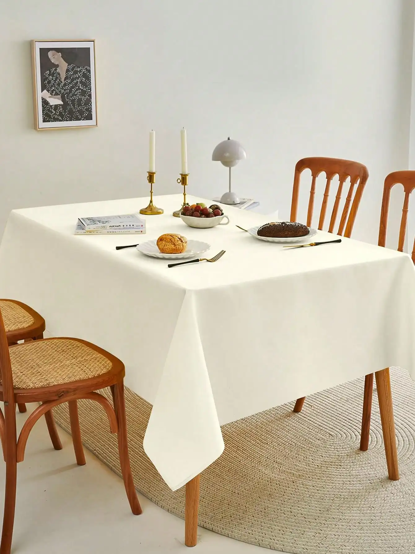 Polyester-Tischdecke für Restaurants, Esstisch-Dekoration, Geeignet für Hochzeiten, Geburtstagsfeiern, Heimdekoration, Outdoor