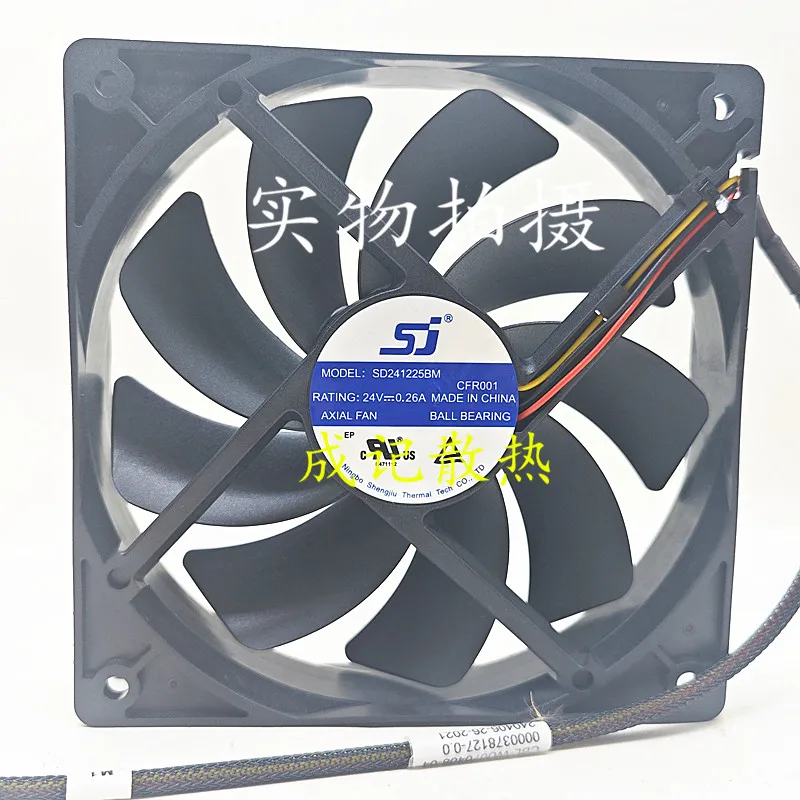 SJ SD241225BM DC 24V 0.26A 120x120x25mm 3-Wire Server Cooling Fan