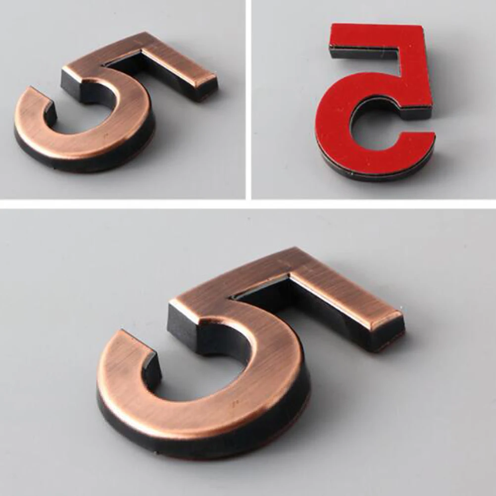 

10 Pcs House Number Decorative Address Plates Digital Sticker Doorplate Figure Room Gate Number Signboard Modern Design Easy