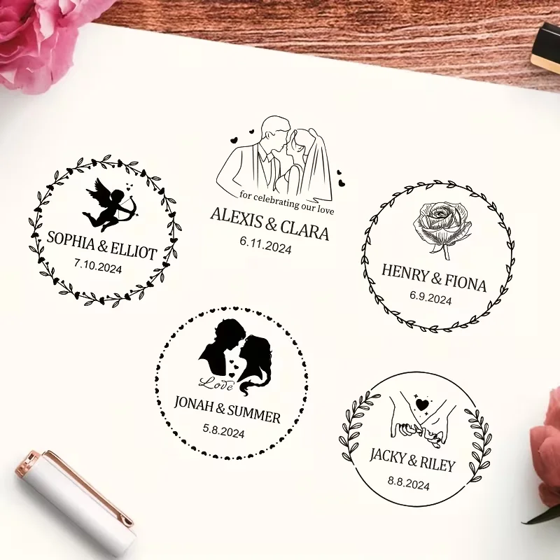 

Custom Self-Inking Stamp Max Text Address Stamp Customized Text Office Personalized Big Name Seal Multiple Ink Color Options
