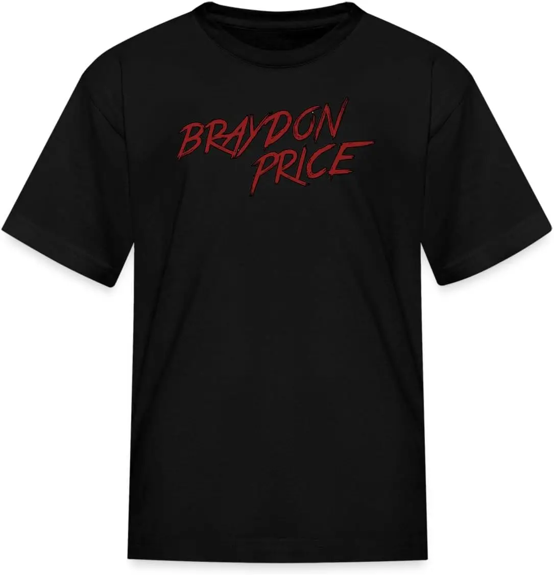 Spreadshirt Braydon Price Merch Official Logo Kids' T-Shirt, L, Black