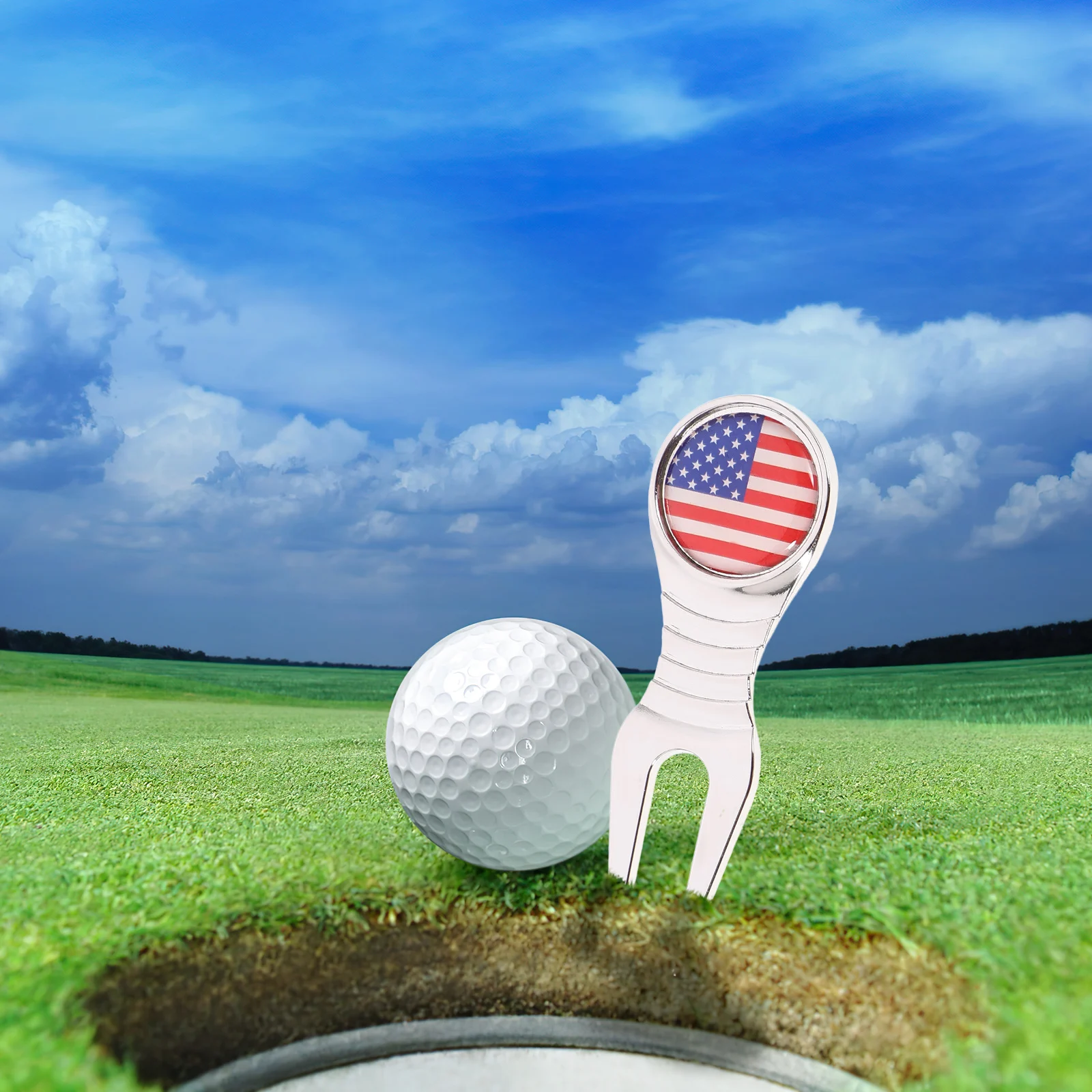 

Golf Ball Metal Marker Compact Golfs Accessories Decorative Accessory Delicate Hat Clip Wear resistant Premium Divot Tool