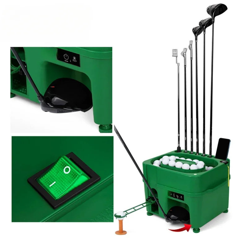 JQ017 multifunction infrared induction golf ball dispenser with golf club holder