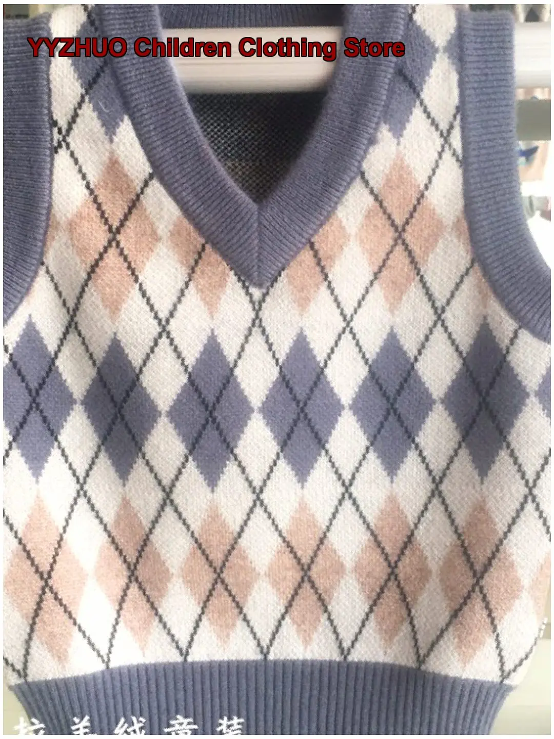 Kids Cashmere Vest Thickened Boys Girls Older Kids Knit Waistcoat Trendy
