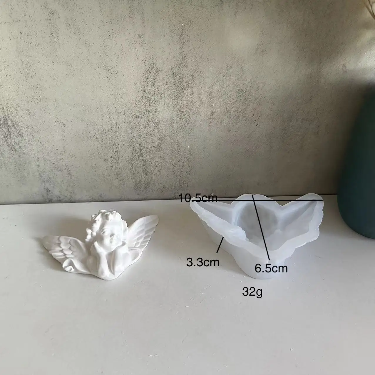 3D Angel Ornaments Silicone Mold DIY Handgemaakte Vleugels Angel Cement Gips Epoxyhars Wanddecoratie Hanger Mold