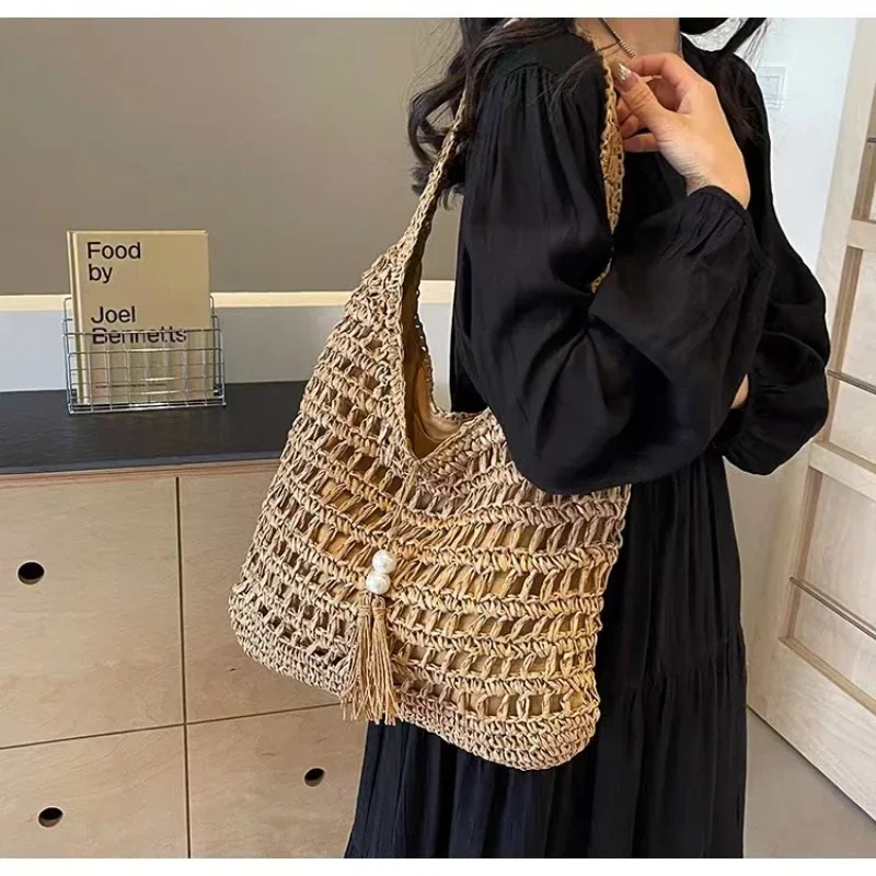 Torebka damska Woven Tote Hollow Straw Beach Style Luggage and Bags Handbags Designer Luxury Bag Sac De Luxe Femme Woman