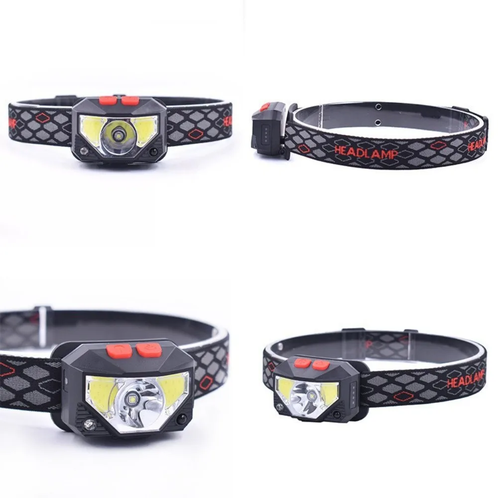 Glare LED Induction Headlamp Super Bright USB Rechargeable COB Headlight Battery Level Display Multi-function Head Flashlight
