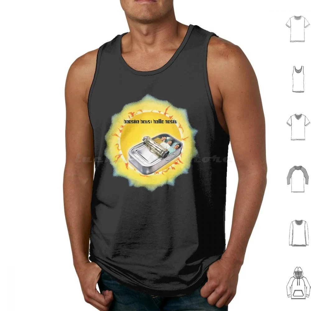 Boys Hello Nasty Tank Tops Vest Sleeveless Boys 80s 90s Hip Hop Music Album Cover Hello Nasty Boys Fish Funny Sun