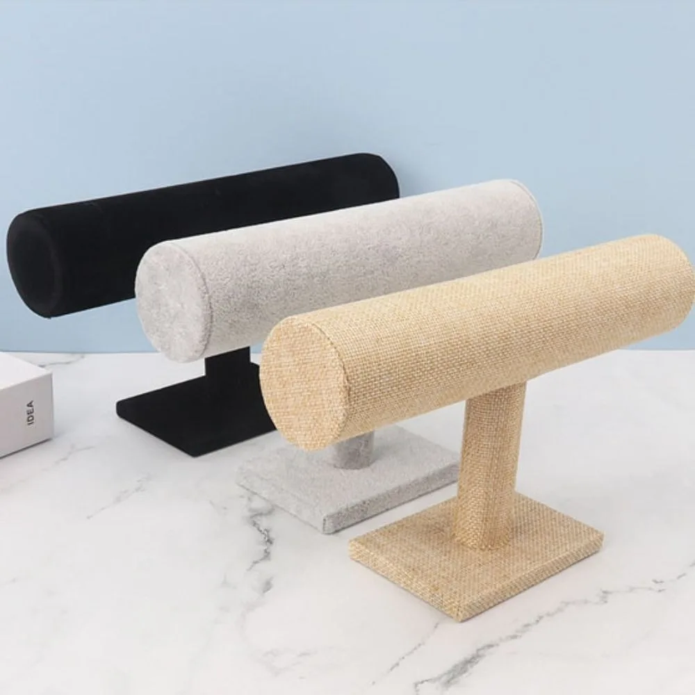 إطار عرض مجوهرات من مادة الجلد السويدي، رف متعدد الطبقات، حامل عرض سوار خفيف الوزن، تصميم أنيق ومتين