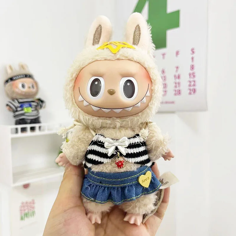 Labubu Idol Doll Plush Doll'S Clothes 3 Styles Cute No Doll Outfit Accessories Korea Kpop Exo Clothing Hoodie, 17cm