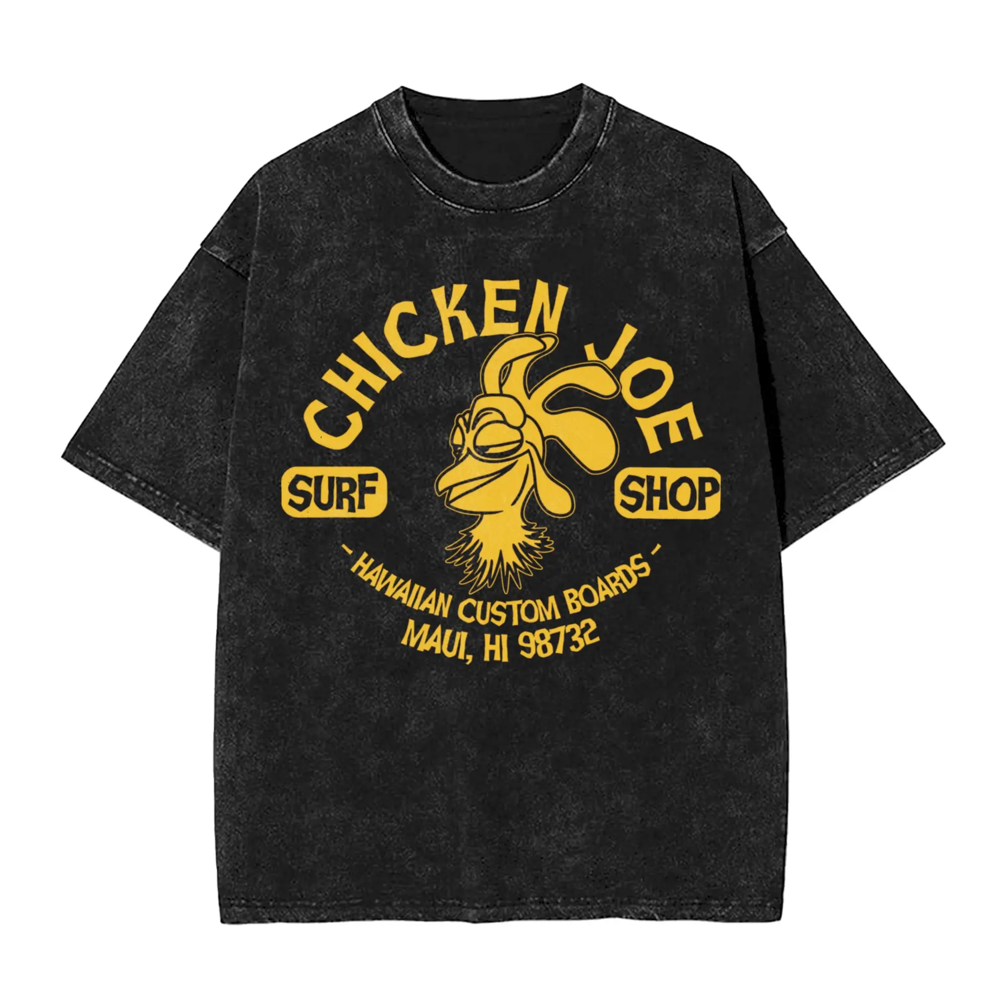 Harajuku Washed Shirts Surf's Up Chicken Joe Merch Vintage T-Shirts Oversize  Streetwear Short Sleeve Printed Tees