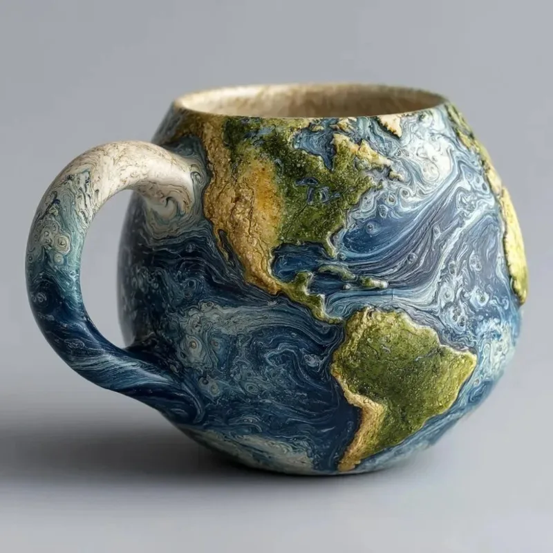 Interstellar Cosmic Resin Coffee Mugs Celestial Shaped Cups Collection Moon Mars Jupiter Saturn Neptune Uranus Unique Mug Design