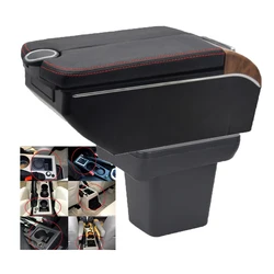For Land Rover Freelander 2 Armrest Box Center Console Storage Elbow Rest Arm with Phone Charging USB Cup Holder