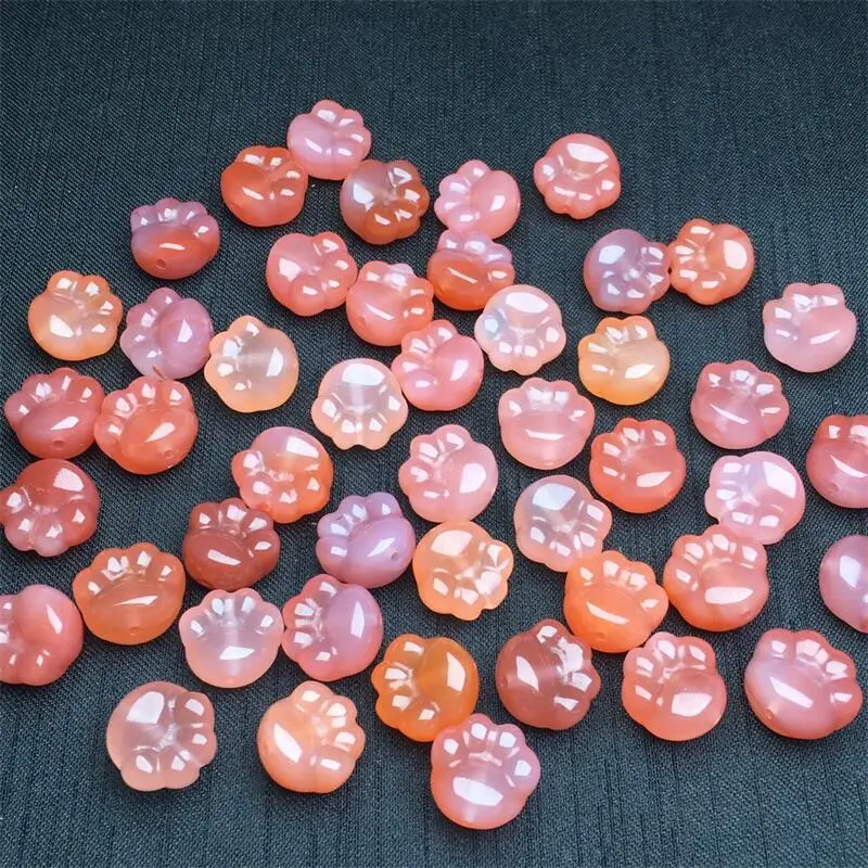 Ágata Rosa Natural Garras Escultura, Cura Reiki com Buraco, Moda Gemstone, Presente Da Jóia, 5Pcs