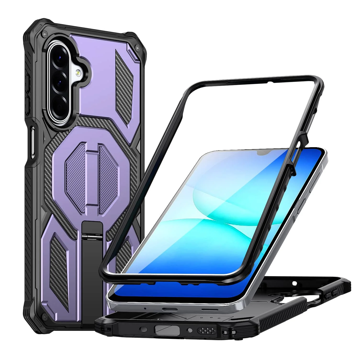 Magnetic Case for Samsung Galaxy Samsung Galaxy A57 A37 A27 A56 A36 A26 A17 A16 Shockproof Matte Cover with Invisible Kickstand