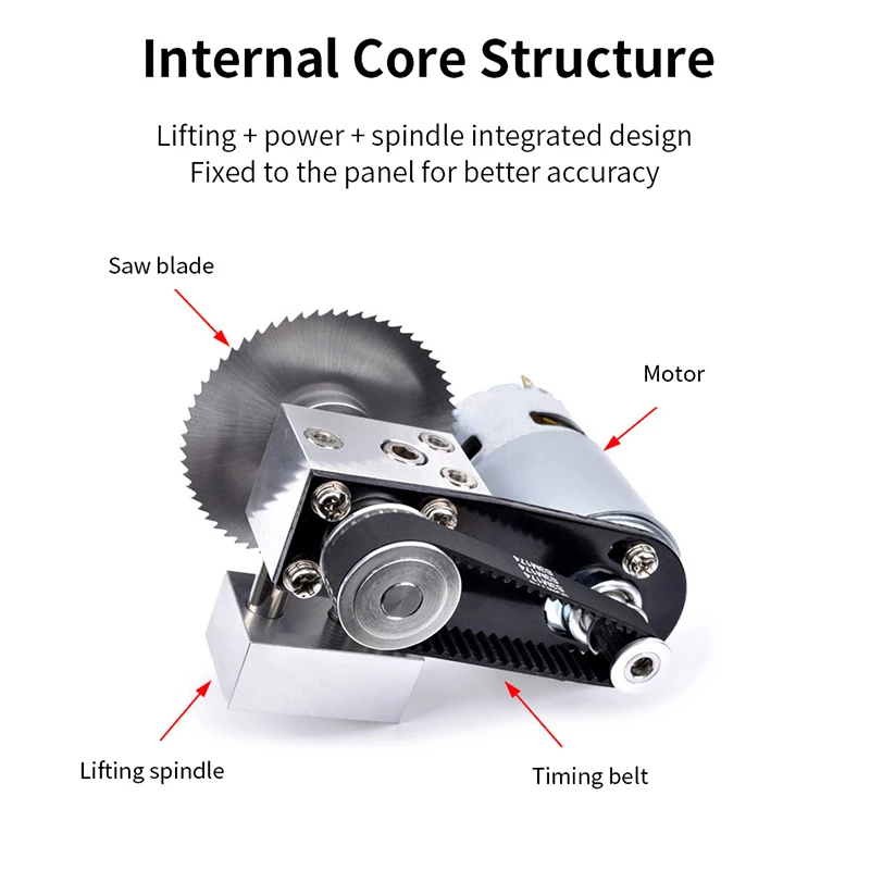 Mini Table Saw Adjustable Speed Small Electric Desktop Saws Household Woodworking DIY  Bench Cutting Tool Machine 775 Motor