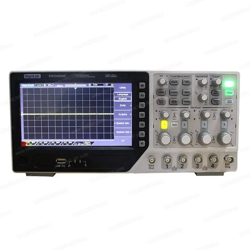 

NEW In Stock Hantek DSO4204C Digital Oscilloscope,200MHz bandwidth, 1GSa/s real-time sampling rate 4 Channel Oscilloscope