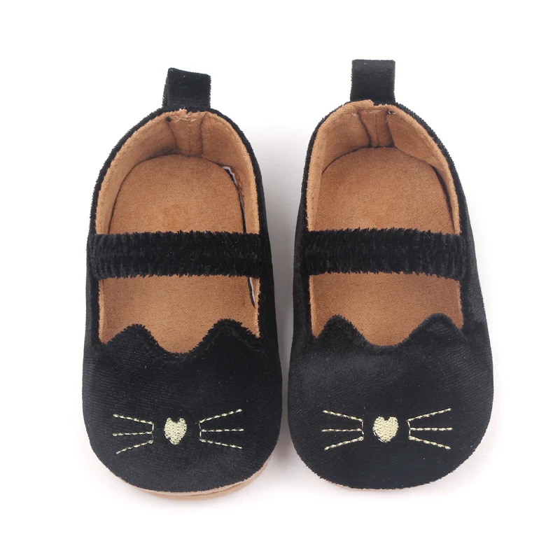 حذاء من جلد الغزال الناعم للفتيات الصغيرات ، مانع للانزلاق ، نعل TPR ، كيتي لطيف ، جودة عالية ، حديث الولادة ، طفل صغير ، الأكثر مبيعًا ، 0-6-12 شهرًا ، BH3047 #3