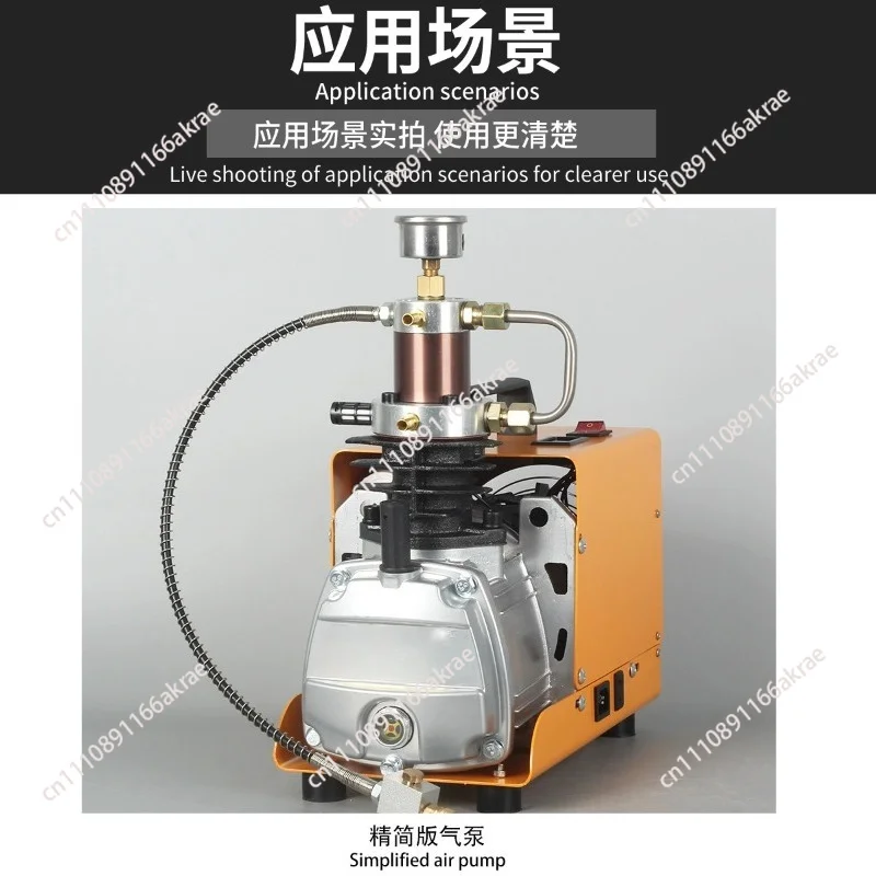 for 4500psi electric air pump, compatible pump head,30mpa high-pressure single-cylinder air pump for cylinder head